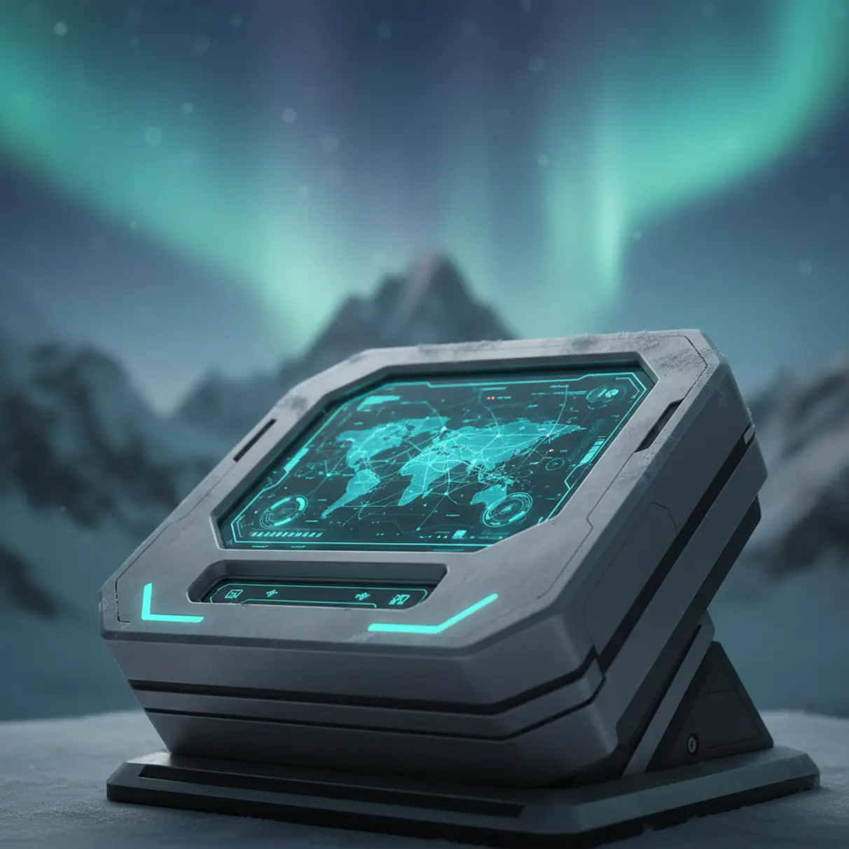 High-tech communication console for newsletter subscription