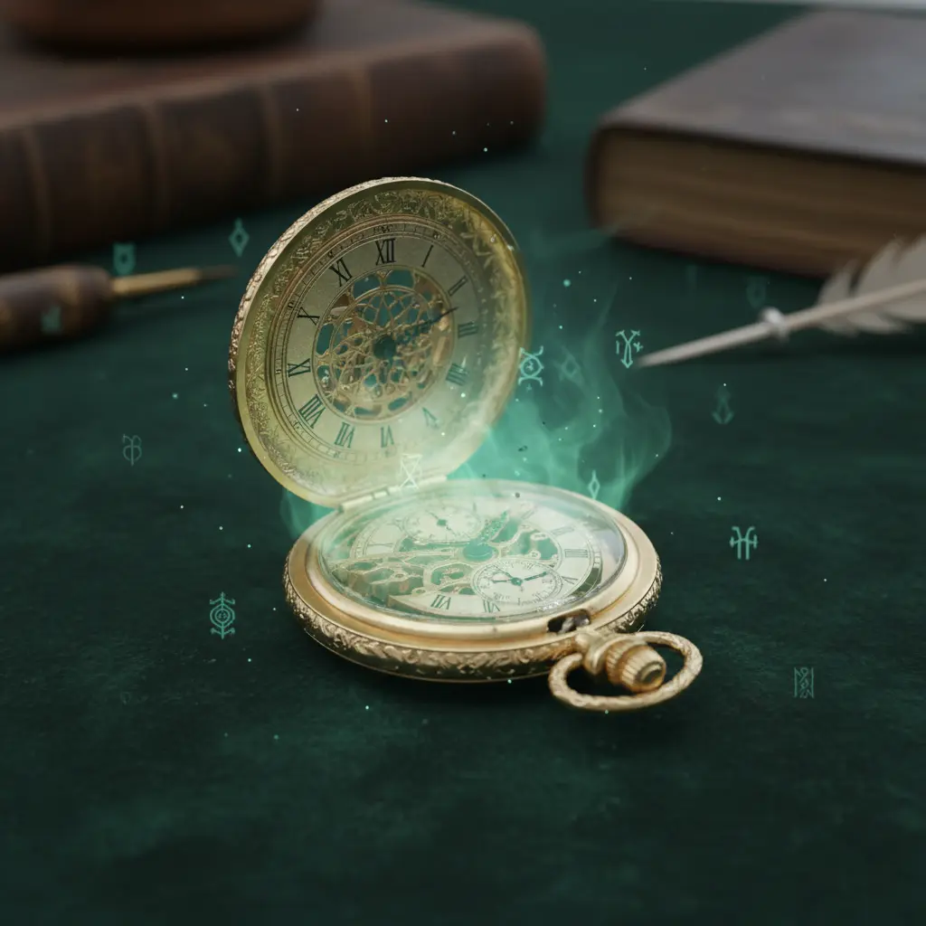 Glowing pocket watch easter egg anchor